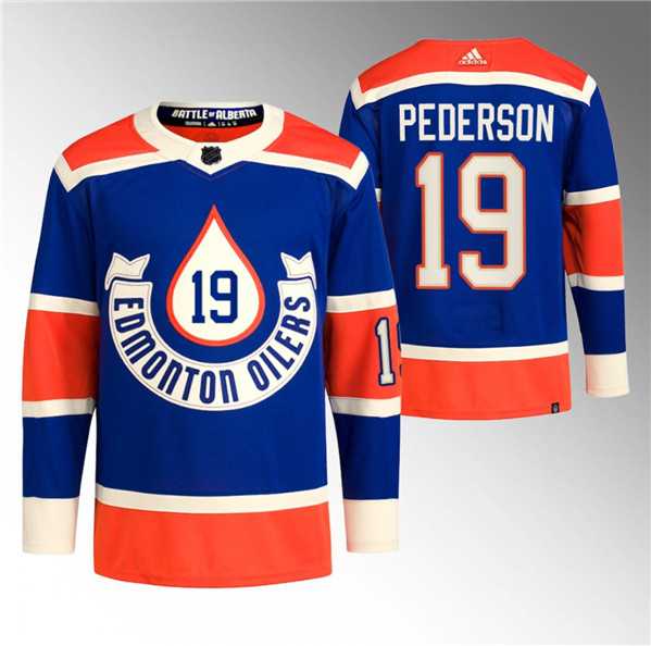 Mens Edmonton Oilers #19 Lane Pederson 2023 Royal Heritage Classic Primegreen Stitched Jersey Dzhi->edmonton oilers->NHL Jersey